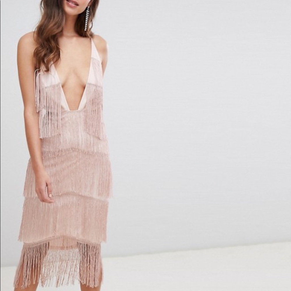 ASOS fringe midi dress